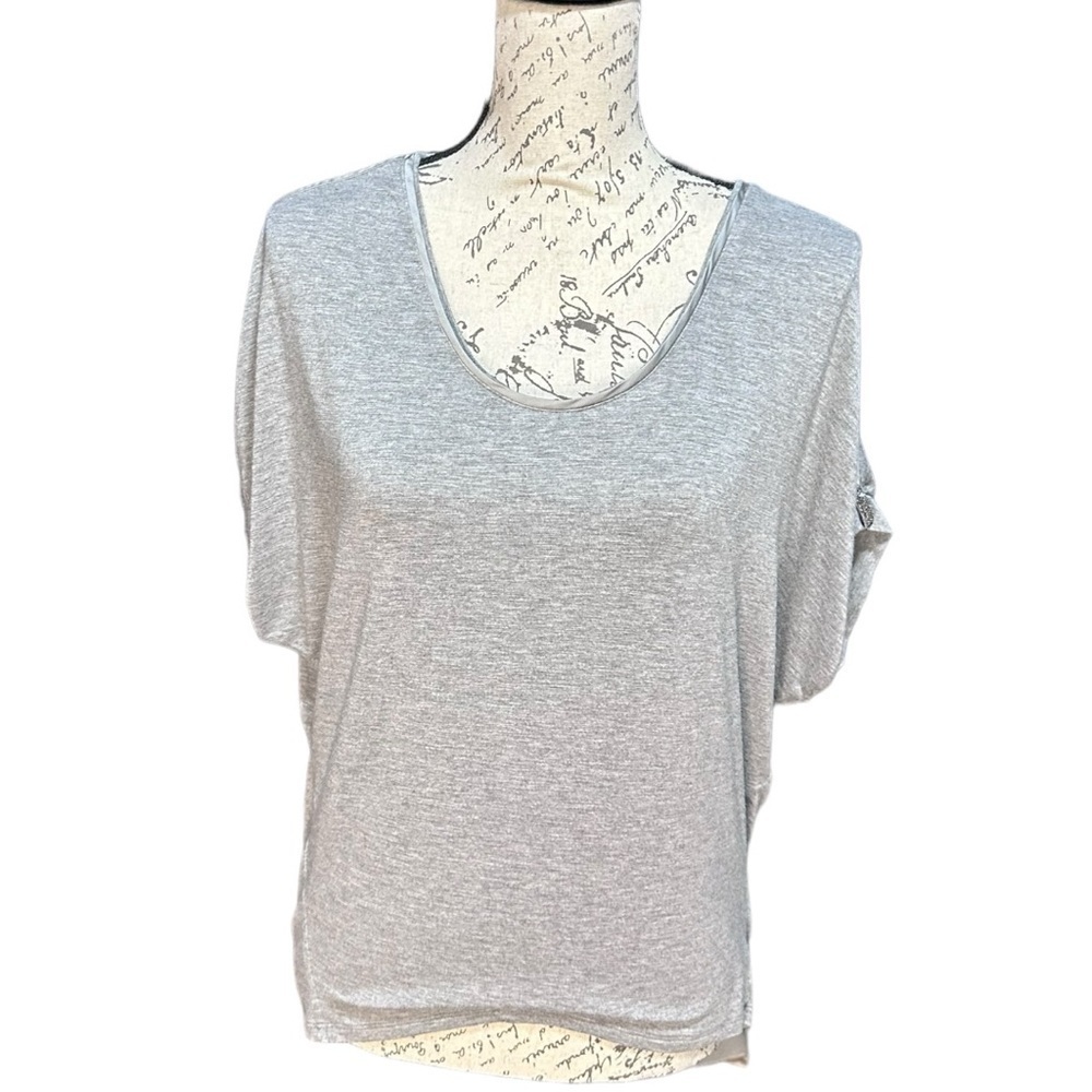 WHBM Gray Short Sleeve Top Size XS